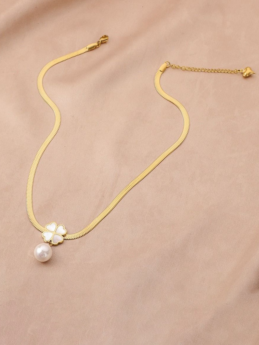 

VIEN Gold-Plated Stainless Steel Three Braided Snake Necklace