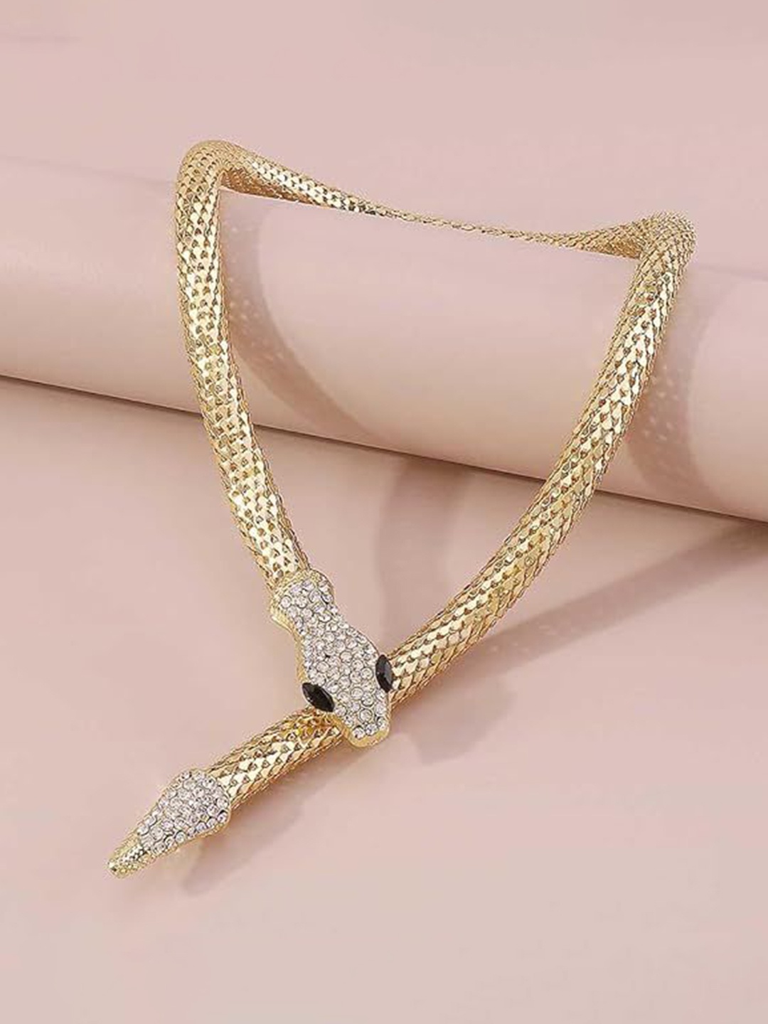 

VIEN Gold-Plated Stainless Steel Rhinestone Necklace