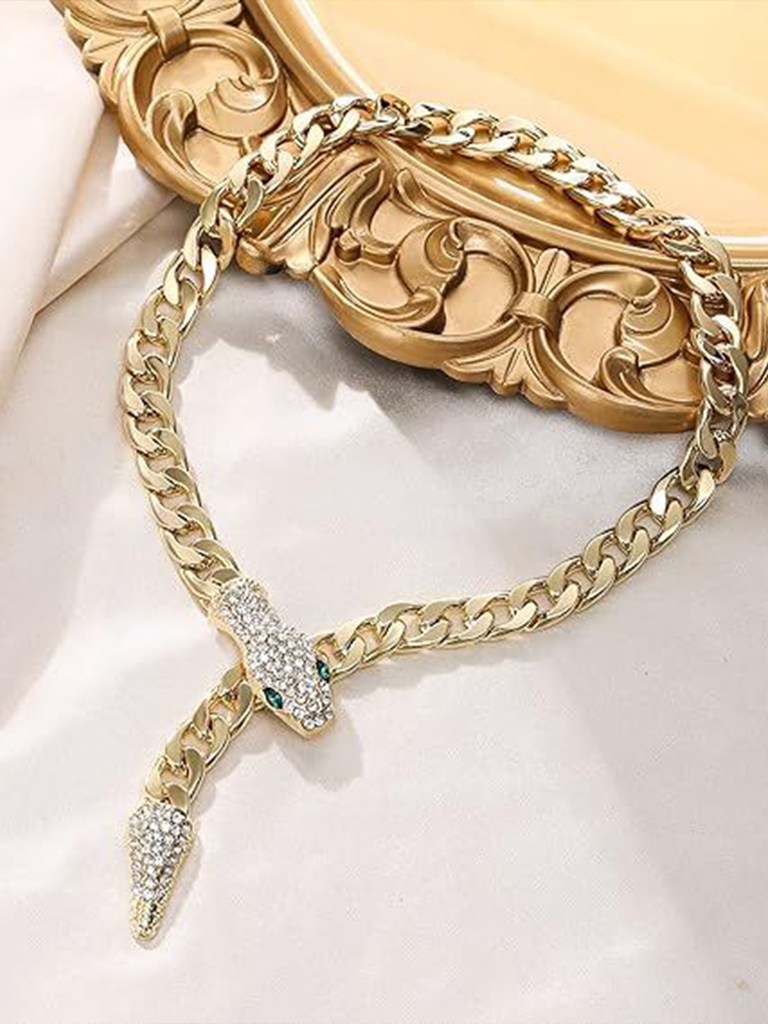 

VIEN Gold-Plated Stainless Steel Rhinestone Necklace
