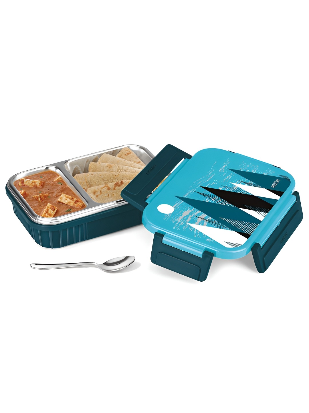 

Milton Blue &White Fun Feast 2 Inner Stainless Steel Leak-Proof Lunch Box 580 ml