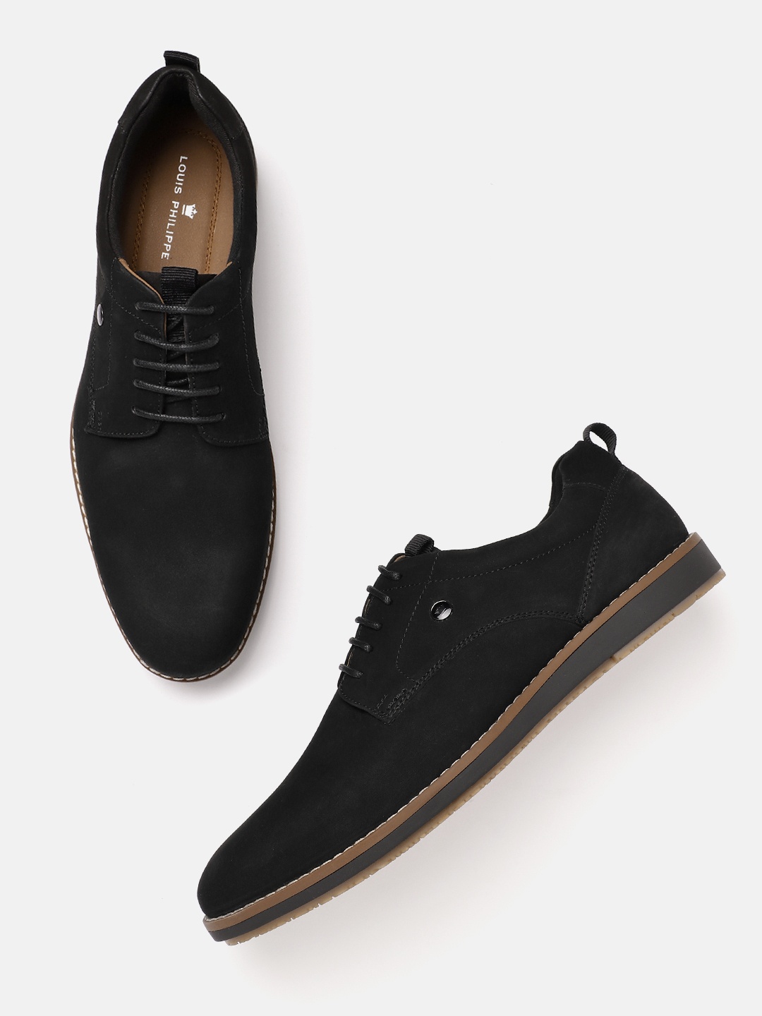 

Louis Philippe Men Leather Derbys, Black