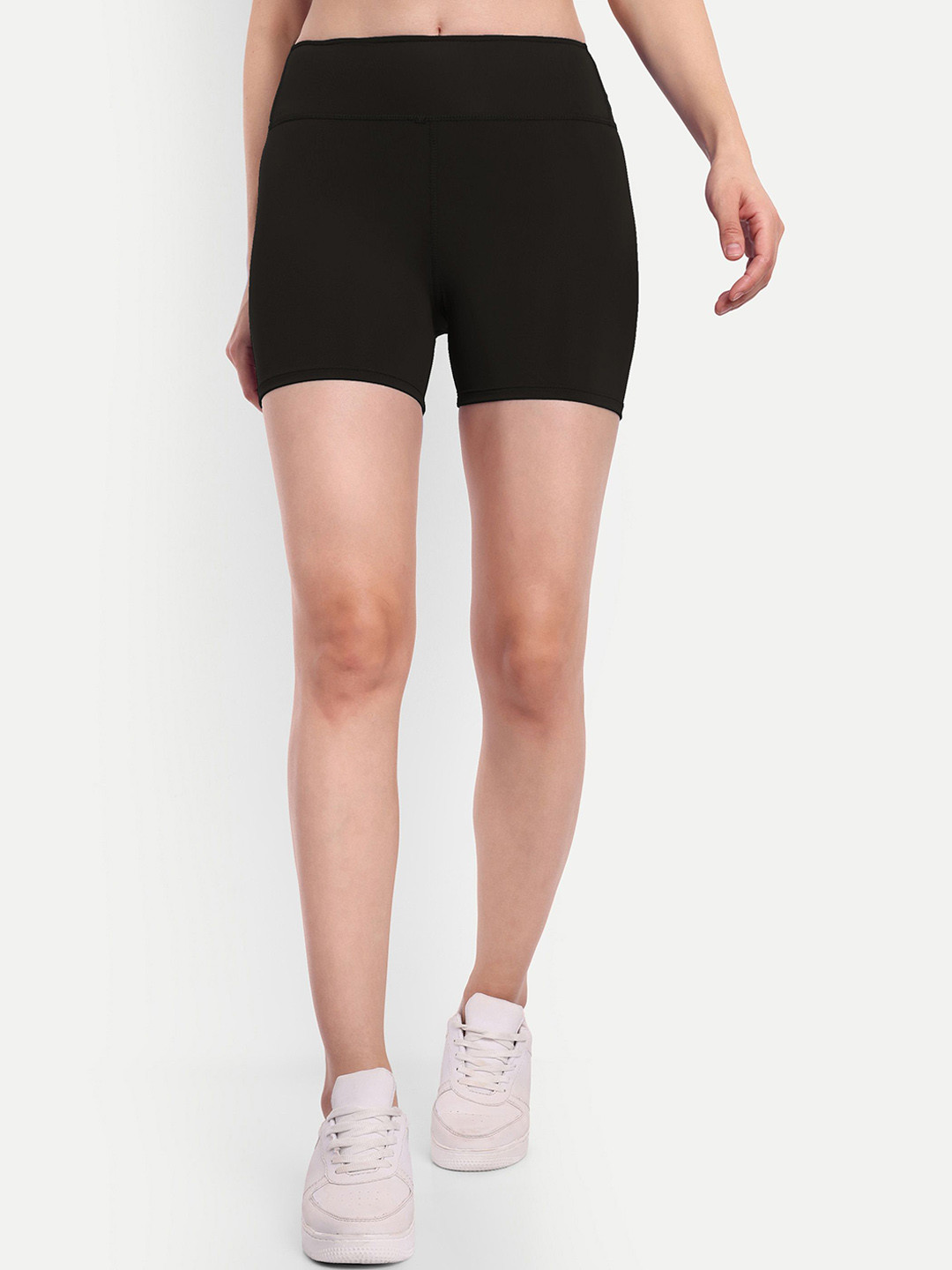

So What Women Skinny Fit High-Rise Yoga Sports Shorts, Black