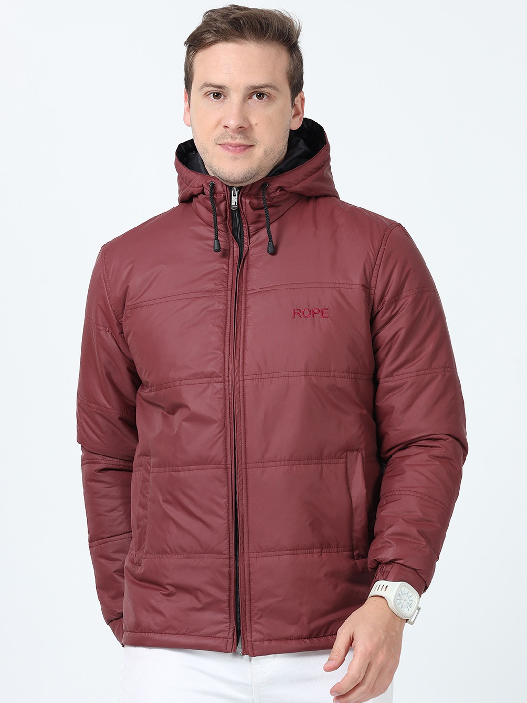 

Rope Men Camouflage Padded Jacket, Maroon