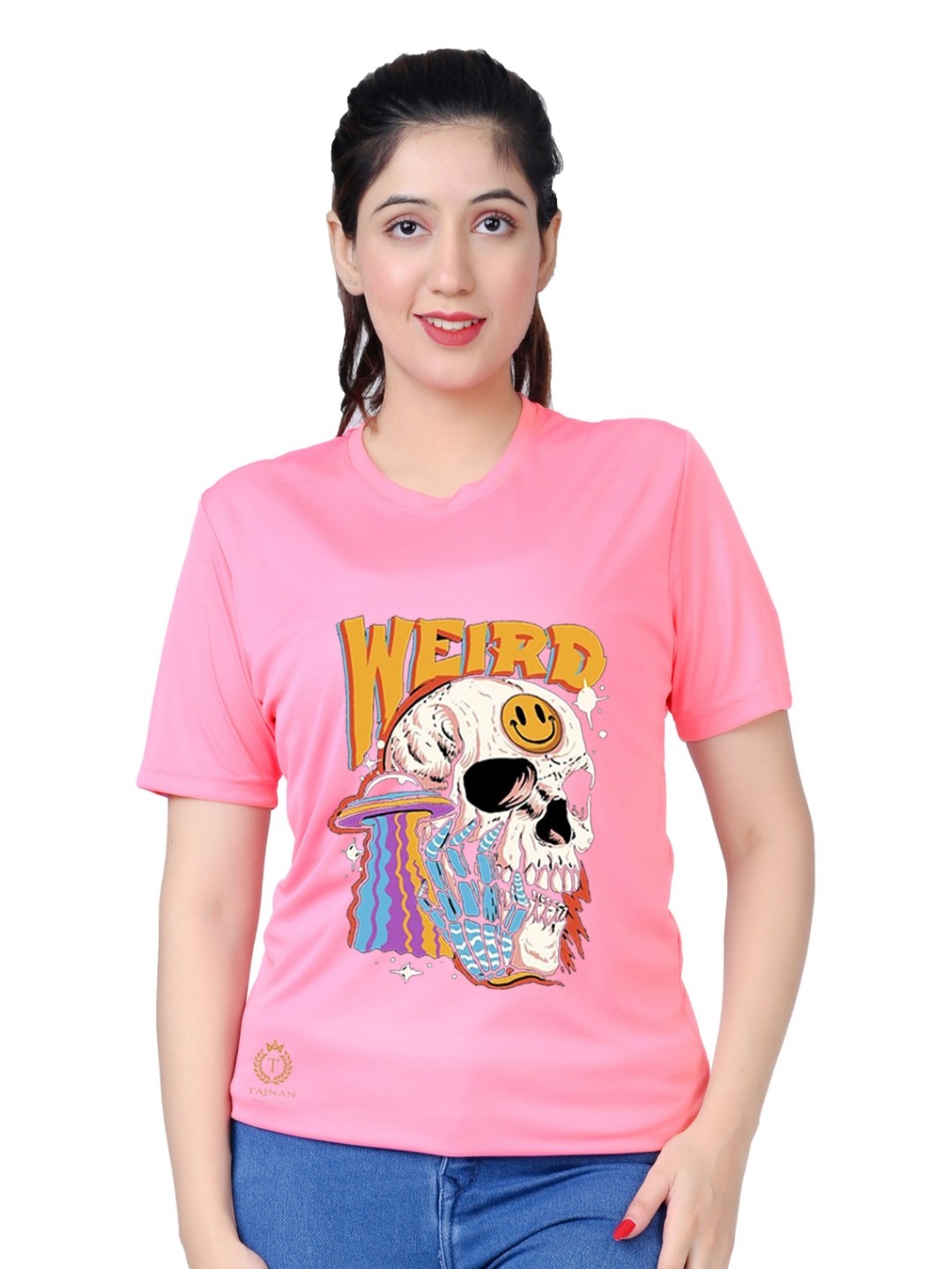 

TAJNAN Women Graphic Printed T-shirt, Pink