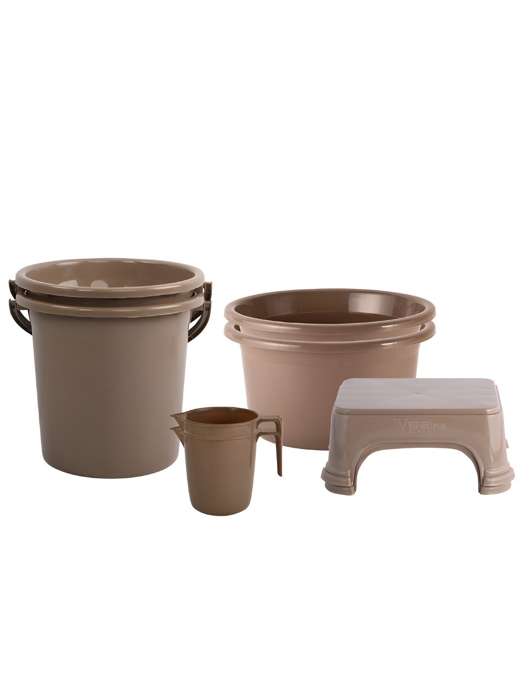

Kuber Industries Brown 8 Pieces Matte Bath Accessories Set