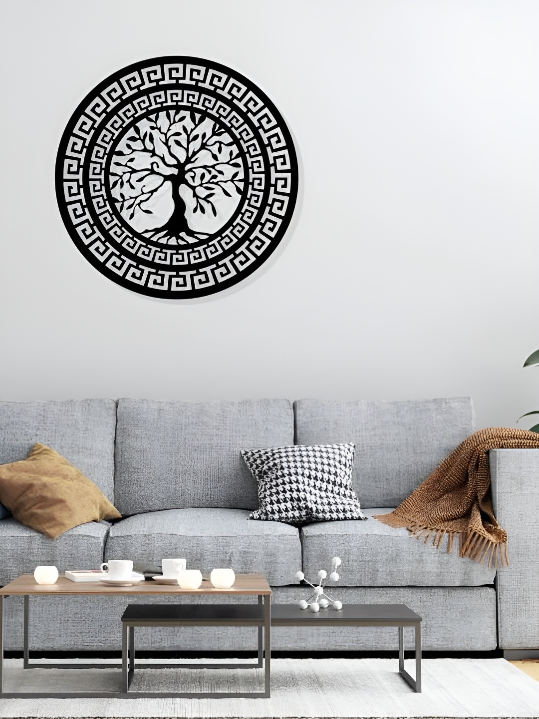 

ARTROOMS Black Tree Patterned Metal Wall Hanging