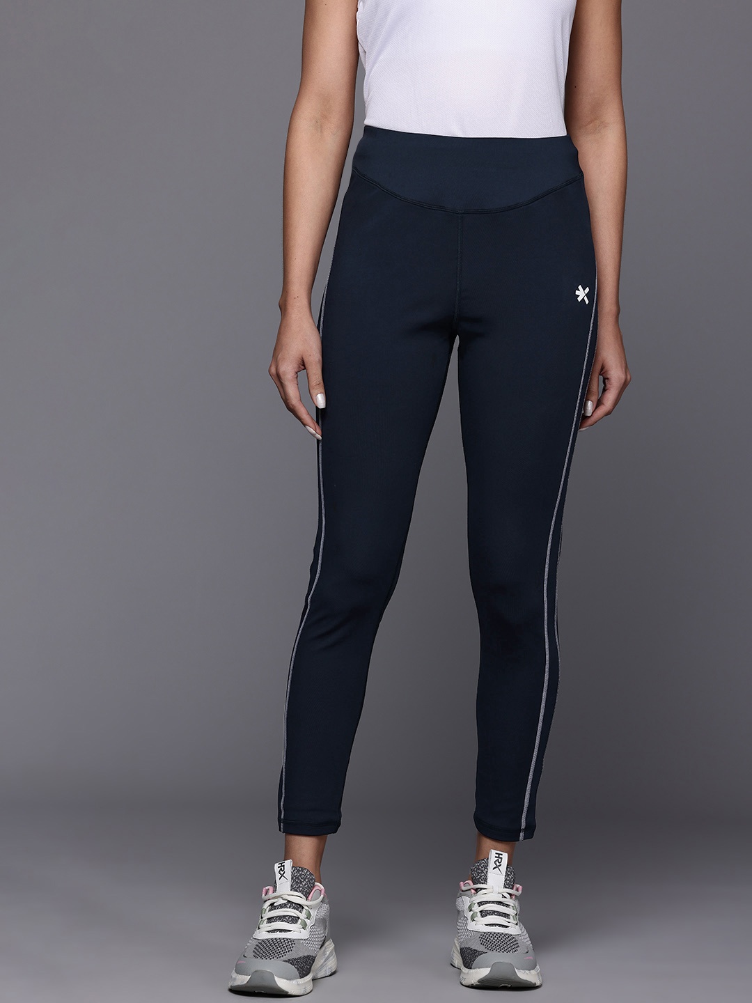 

HRX by Hrithik Roshan Women Rapid-Dry Training Tights, Navy blue