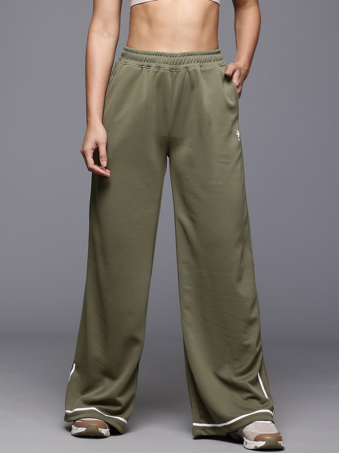 

HRX by Hrithik Roshan Women Flared Training Trackpants, Olive