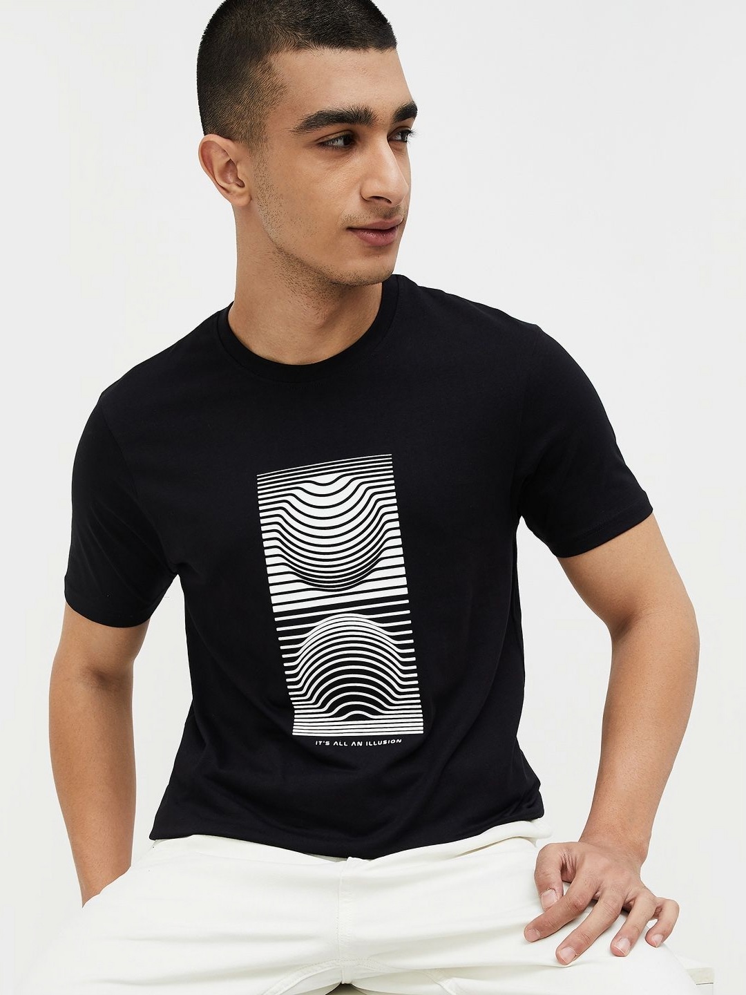 

Fame Forever by Lifestyle Men Typography Printed Pockets T-shirt, Black