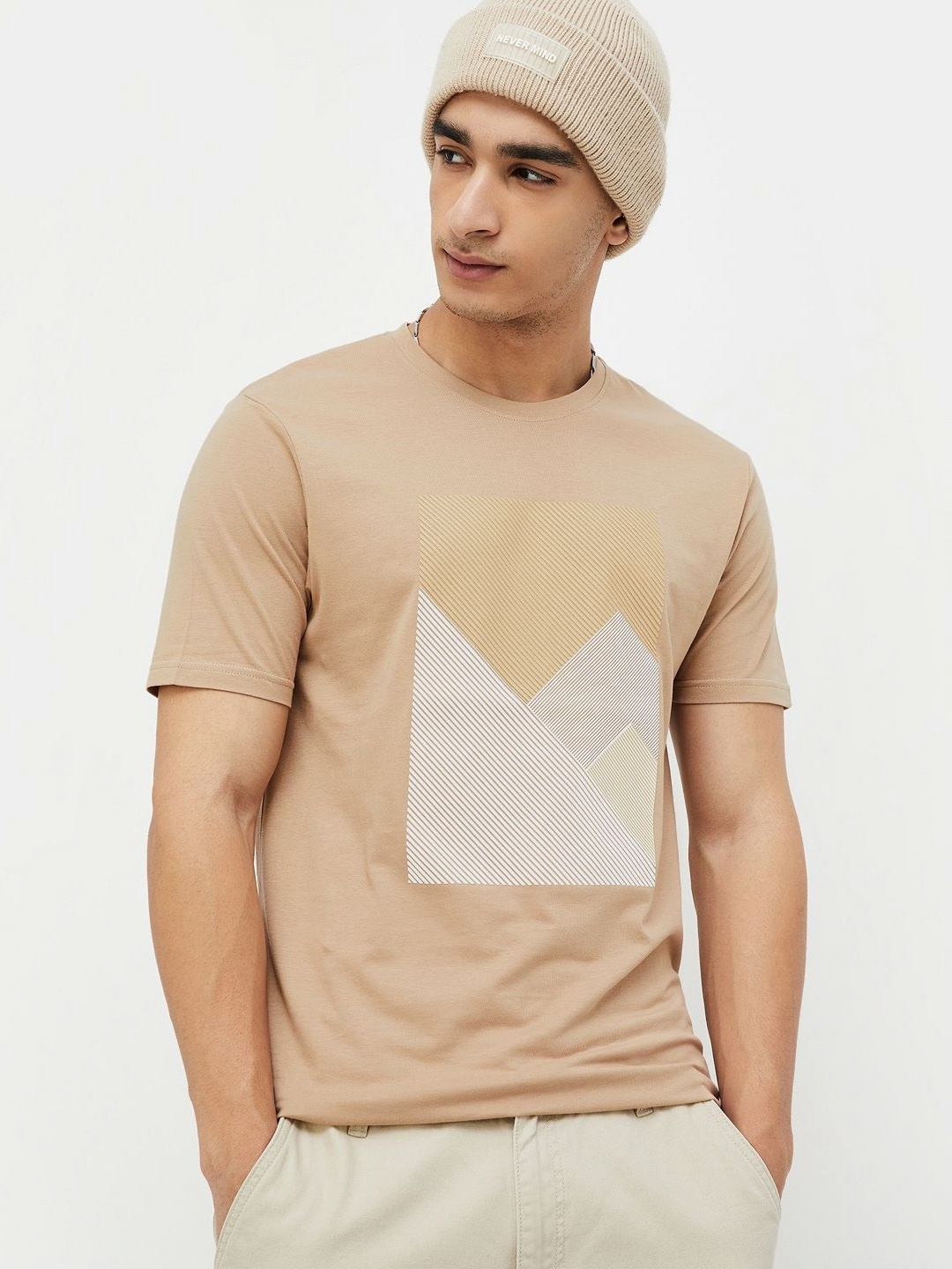 

Fame Forever by Lifestyle Men Printed Pockets T-shirt, Brown