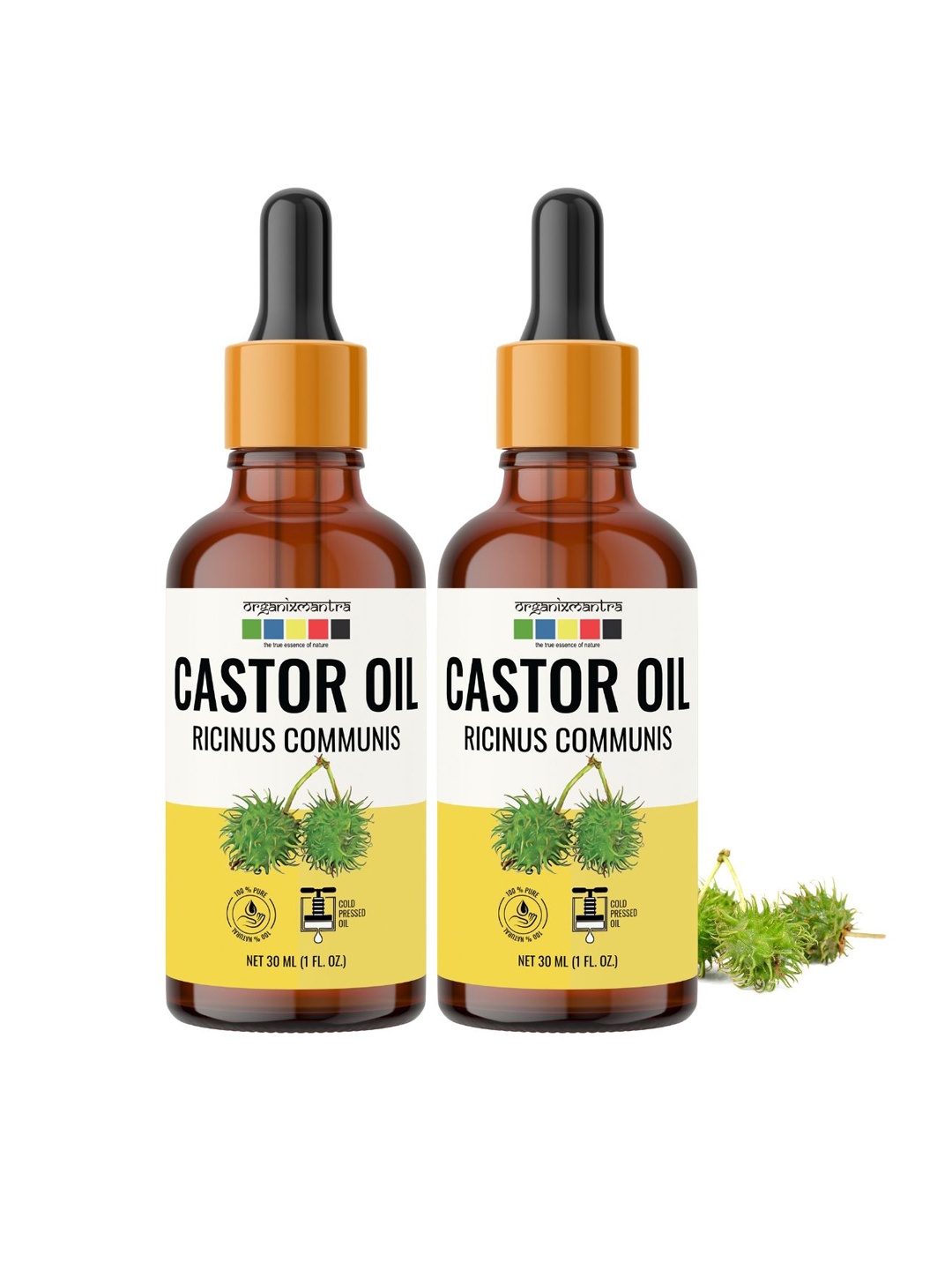 

Organix Mantra Set Of 2 Cold Pressed Organic Castor Oil - 30ml Each, Brown