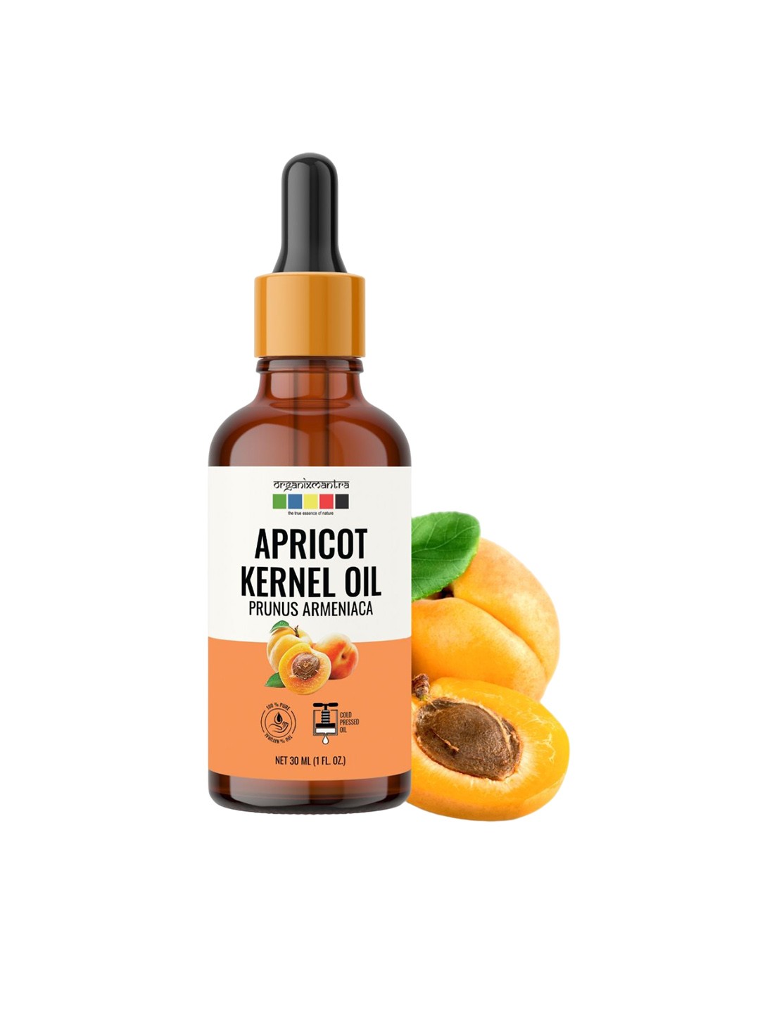 

Organix Mantra Cold Pressed Organic Apricot Kernel Oil - 30ml, Yellow