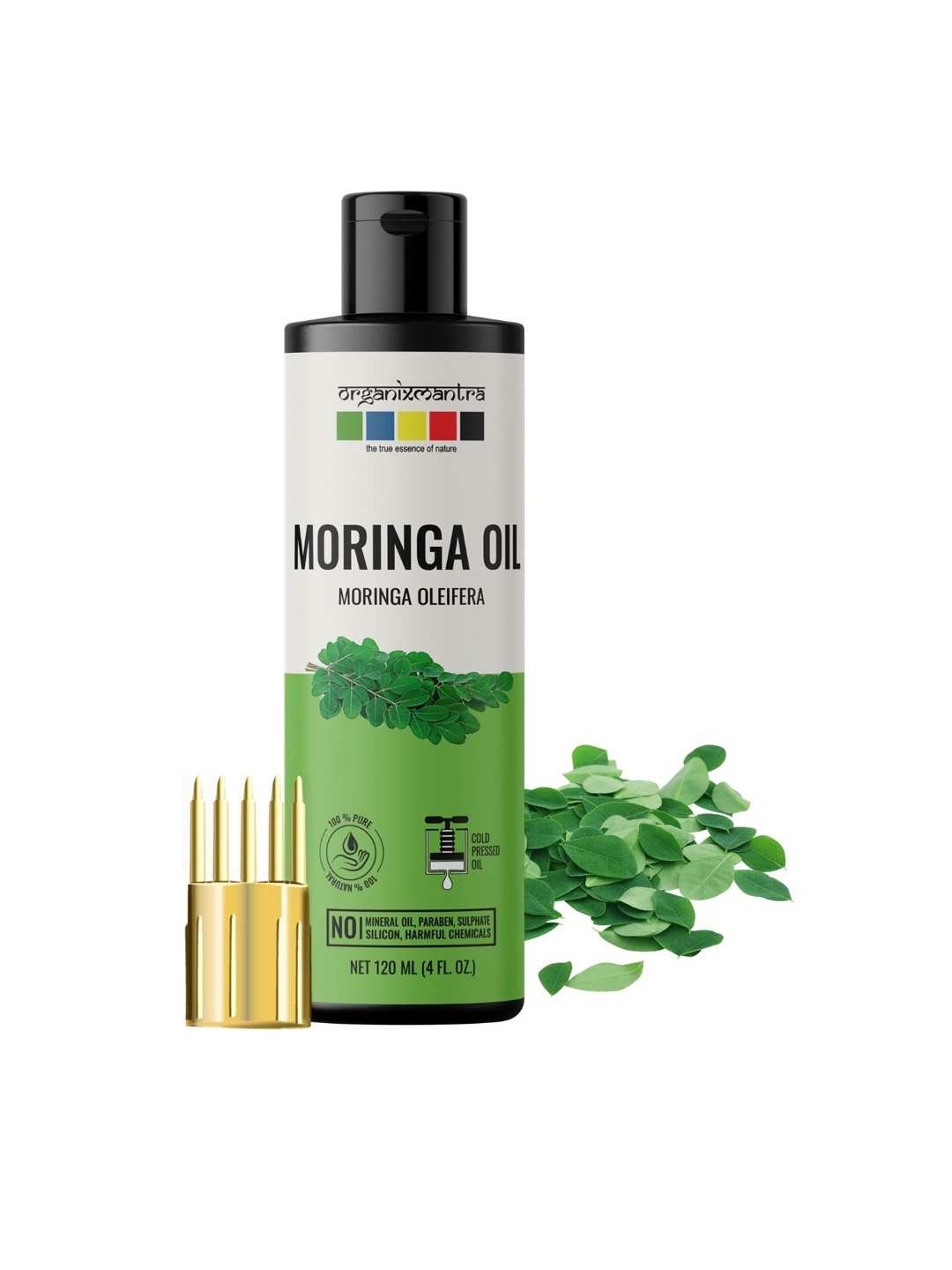 

Organix Mantra Cold Pressed Organic Moringa Oil - 120ml, Green