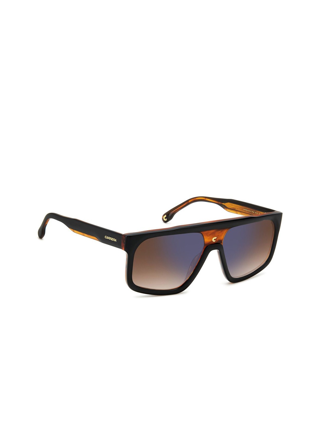 

Carrera Unisex Rectangle Sunglasses with UV Protected Lens, Black