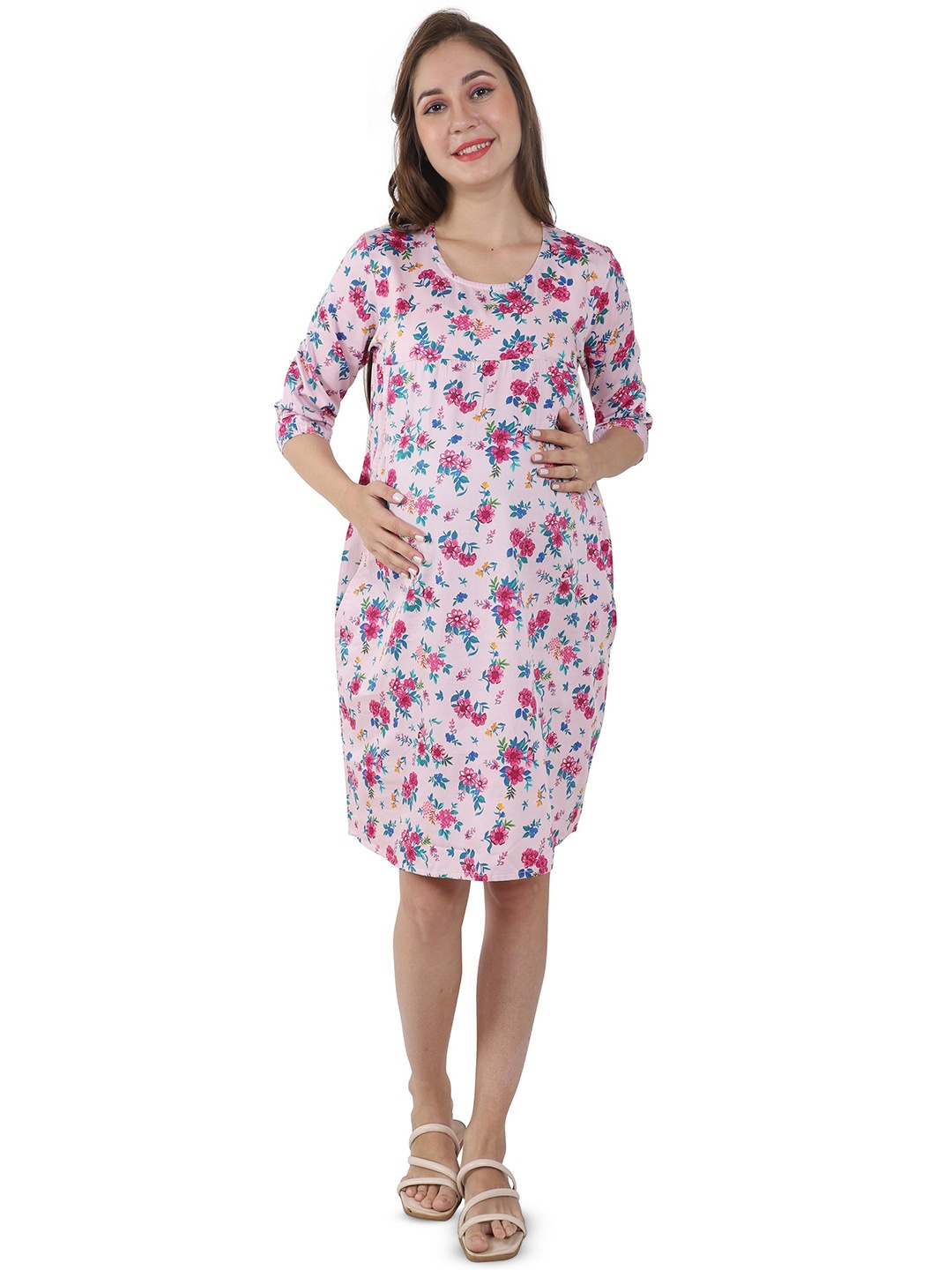 

mama & bebe Maternity Feeding Dress, Pink