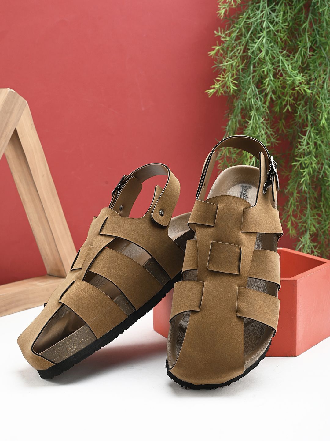 

The Roadster Lifestyle Co Round Toe Sandals, Tan