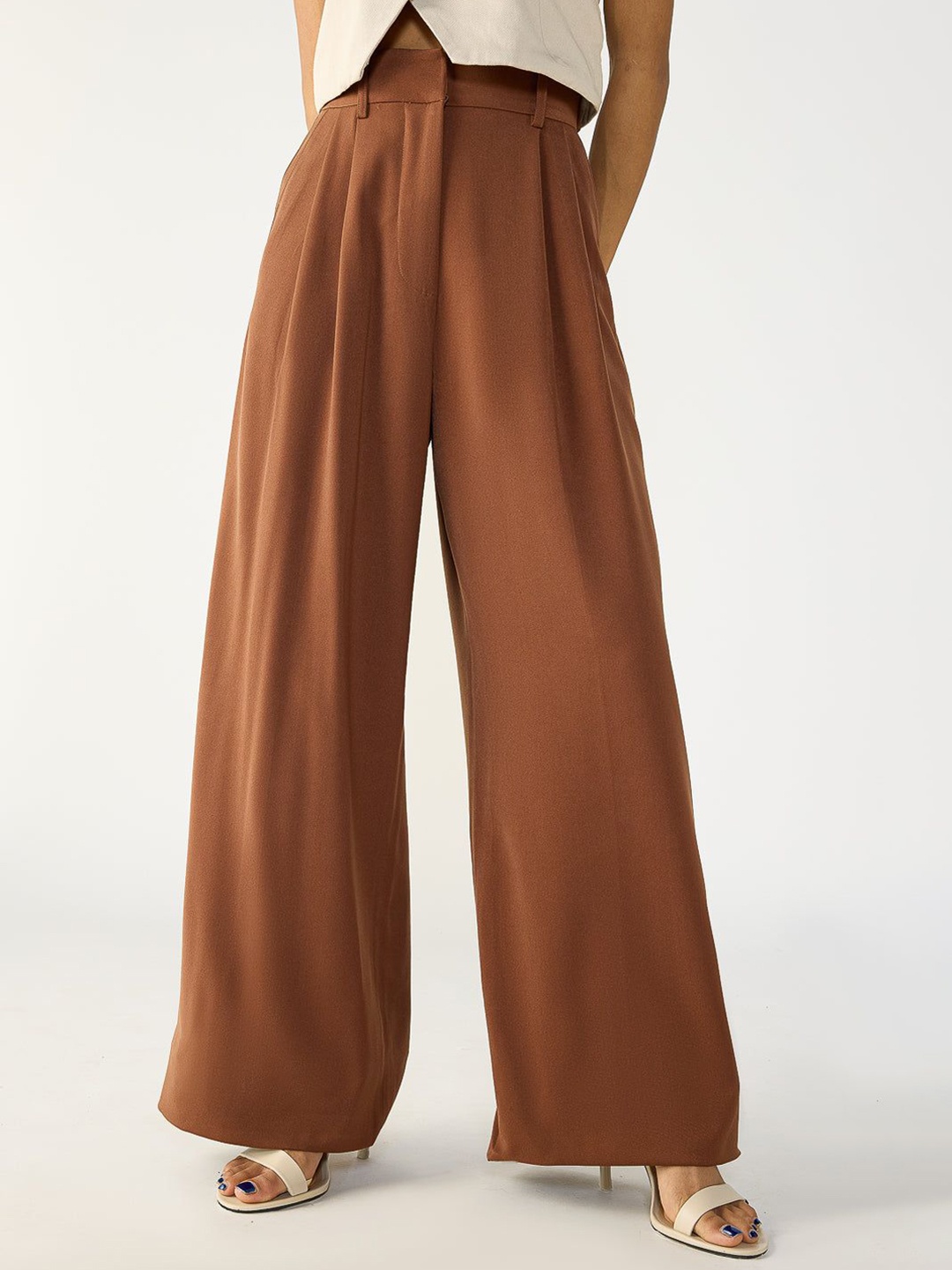 

FREAKINS Downtown Brown Adjustable Korean Pants