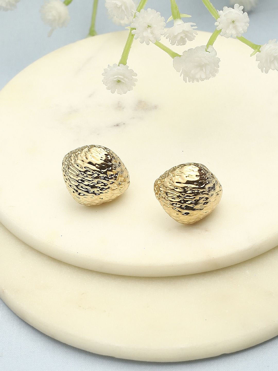 

Biba Gold-Plated Contemporary Studs Earrings