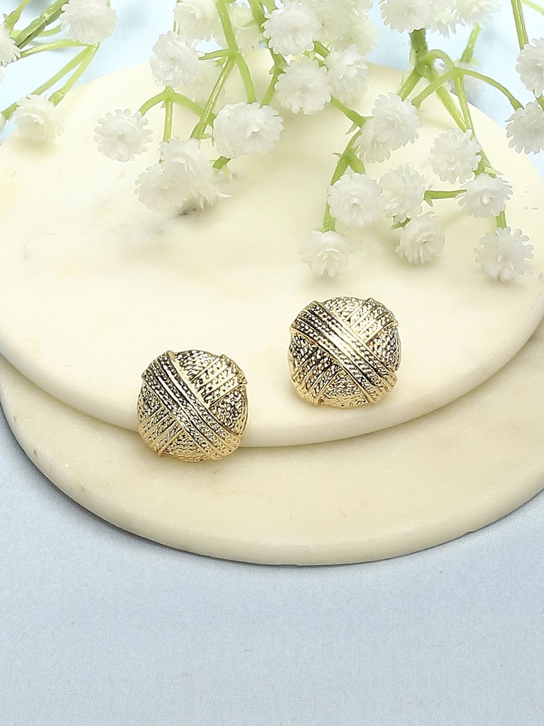 

Biba Circular Stud Earrings, Gold