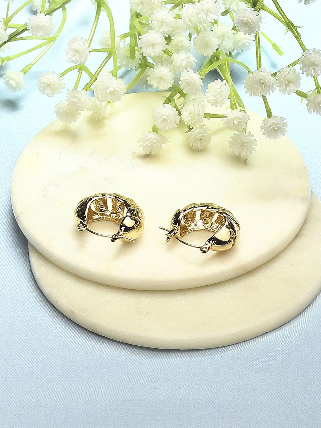 

Biba Gold-Plated Contemporary Hoop Earrings