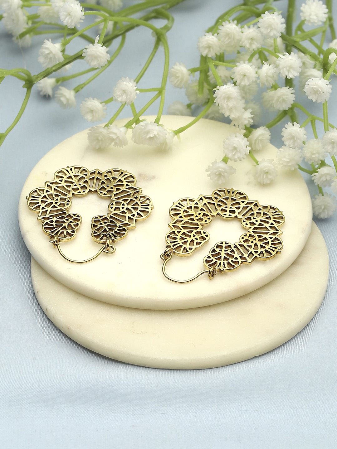 

Biba Gold-Plated Contemporary Hoop Earrings