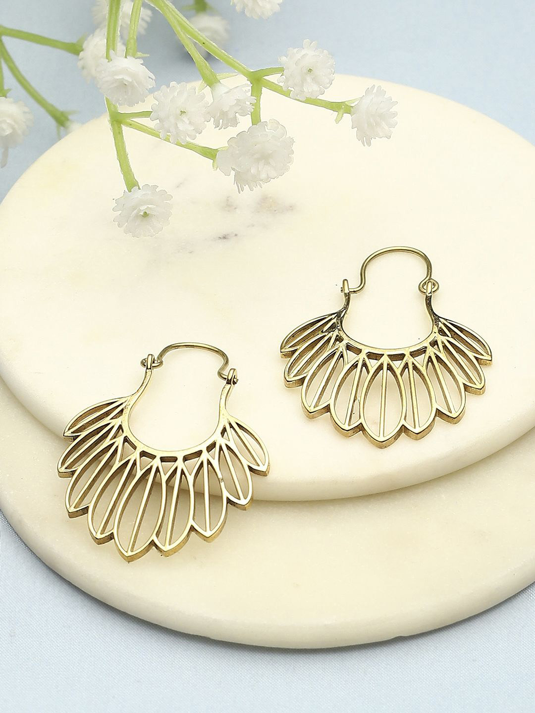 

Biba Gold-Plated Contemporary Drop Earrings