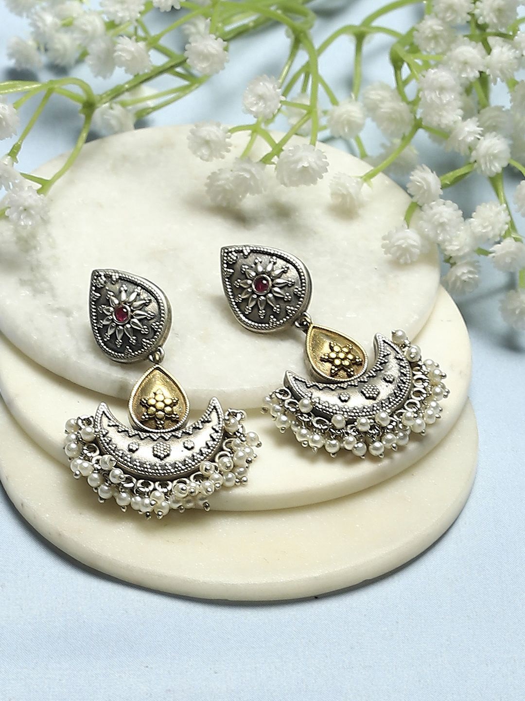 

Biba Silver-Plated Contemporary Drop Earrings, Gold