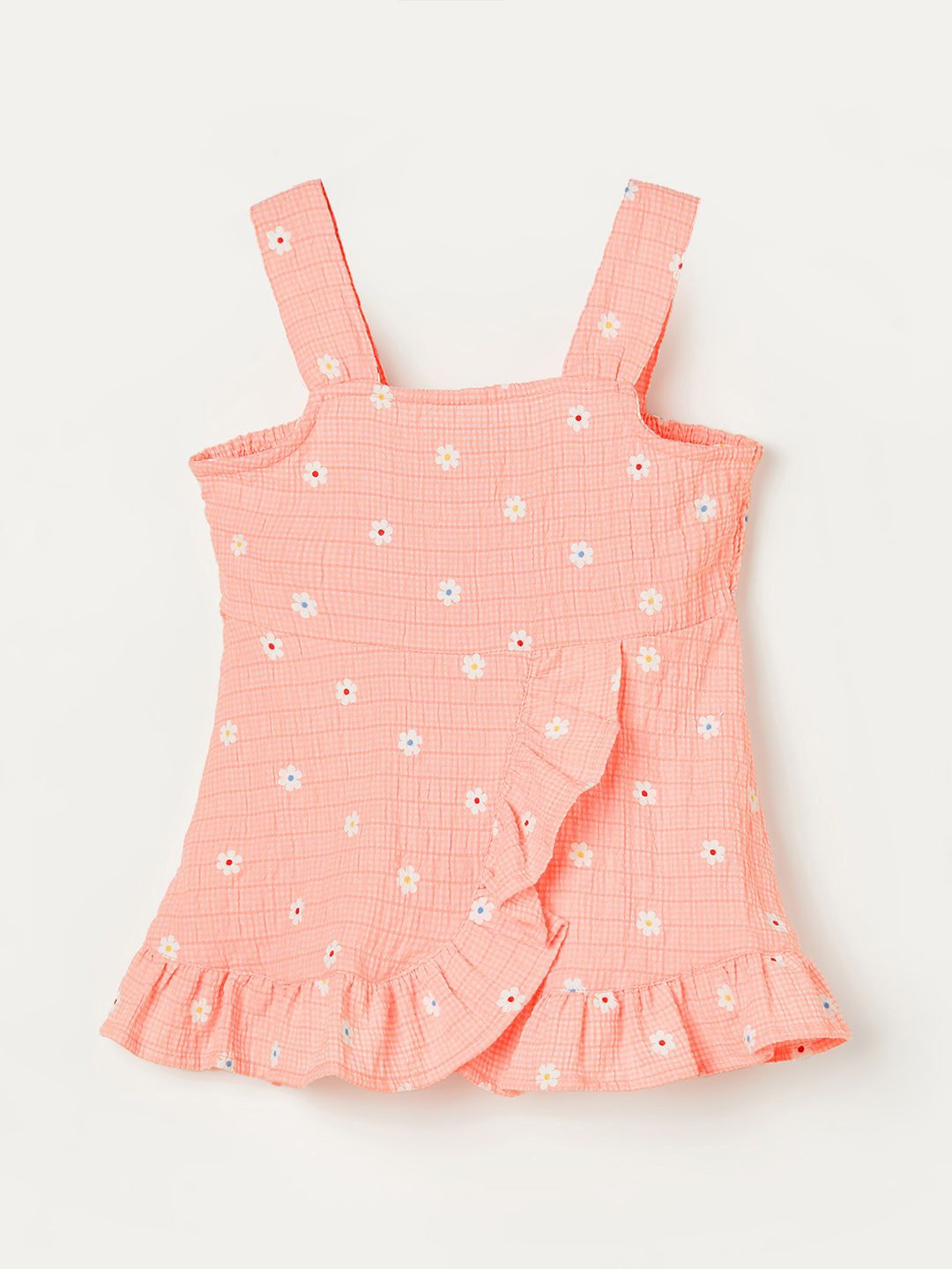 

Juniors by Lifestyle Girls Floral Print Cotton Top, Peach
