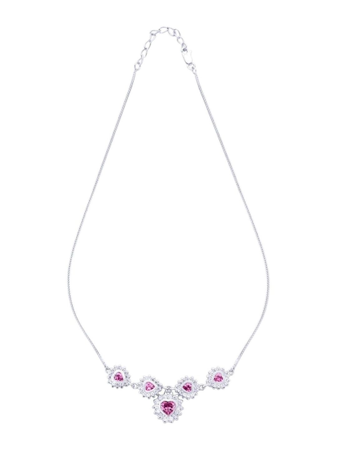 

Taraash 925 Sterling Silver Rhodium Plated Cubic Zirconia Studded Jewellery Set