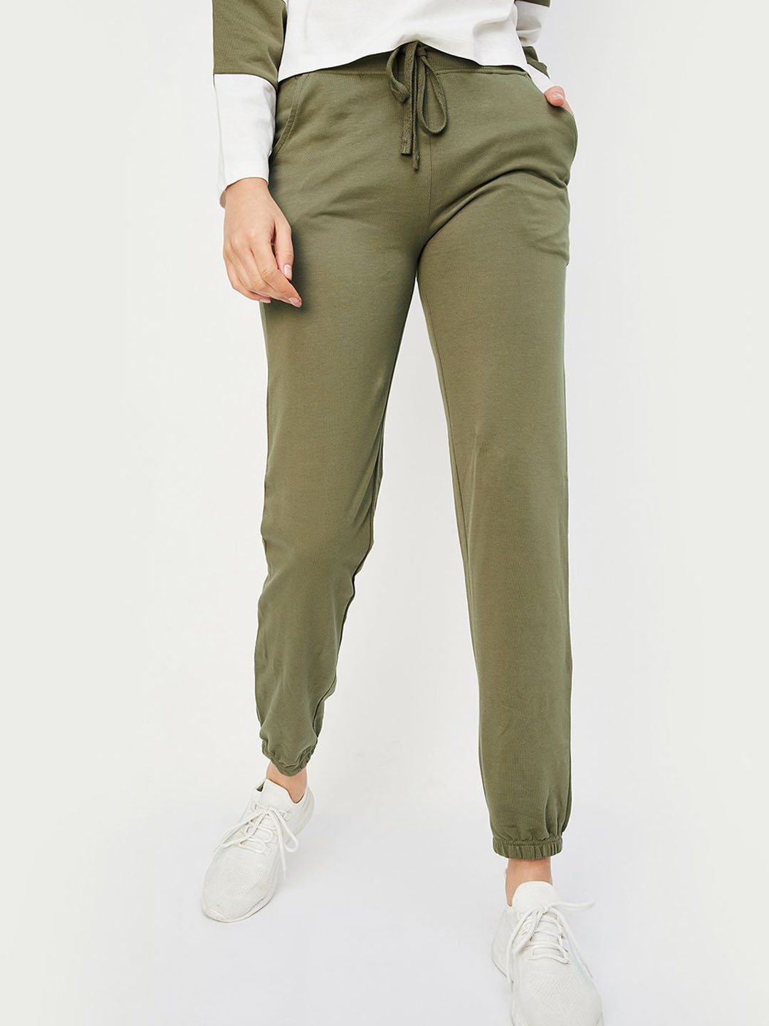 

Max Women Solid Sports Joggers, Olive