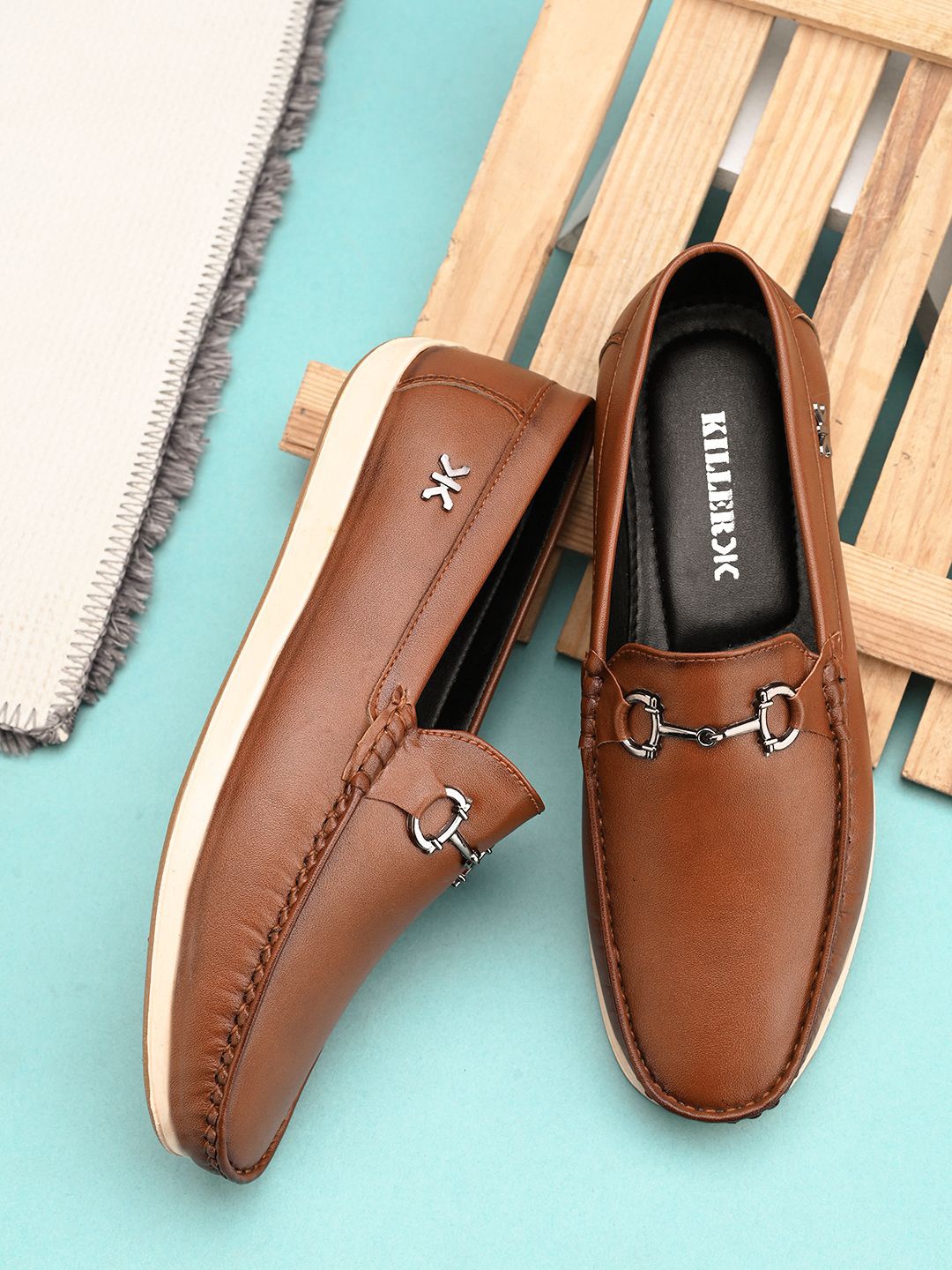 

Killer Men Round Toe Formal Loafers, Tan