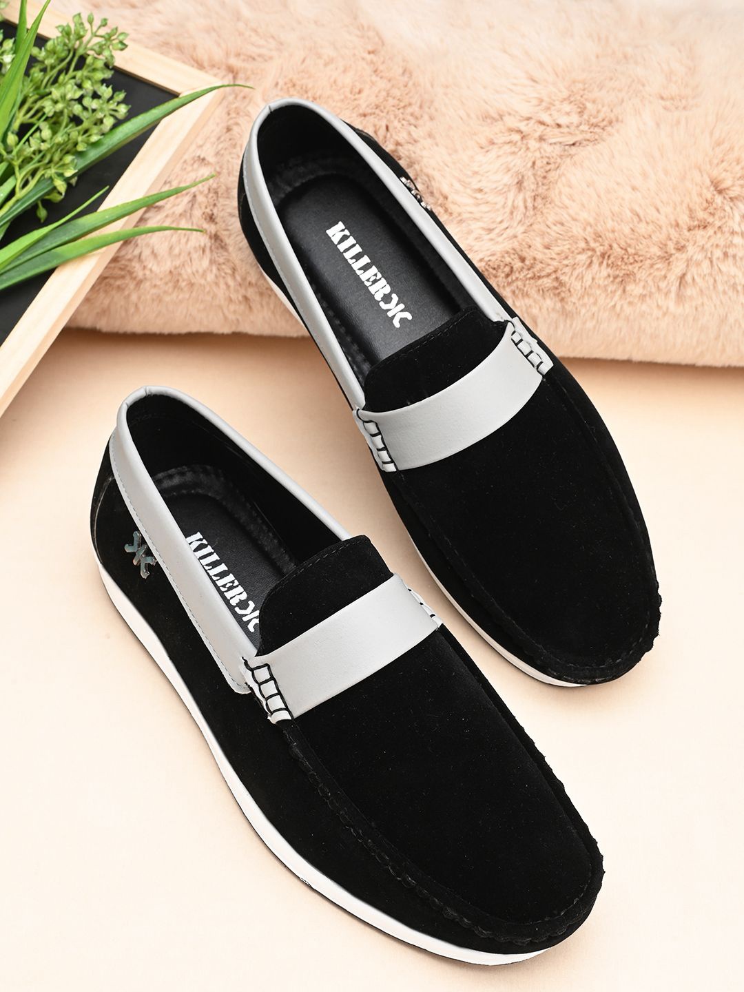 

Killer Men Faux Leather Formal Loafers, Black