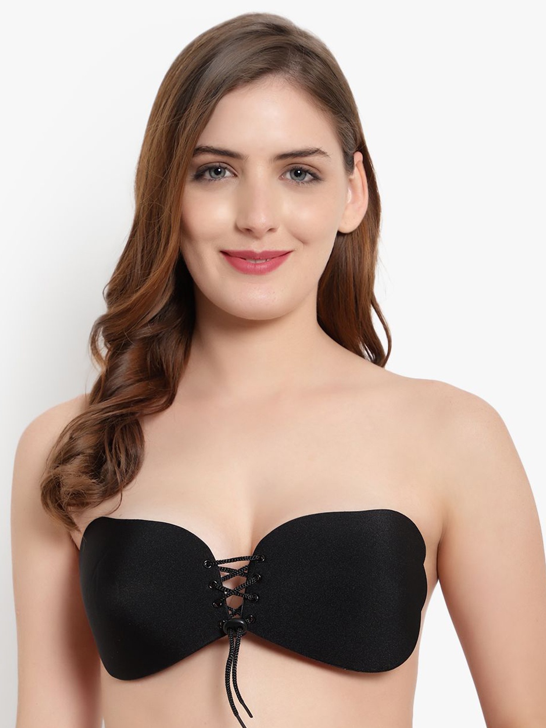 

BRACHY Lightly Padded Stick-On Bra with All Day Comfort, Black