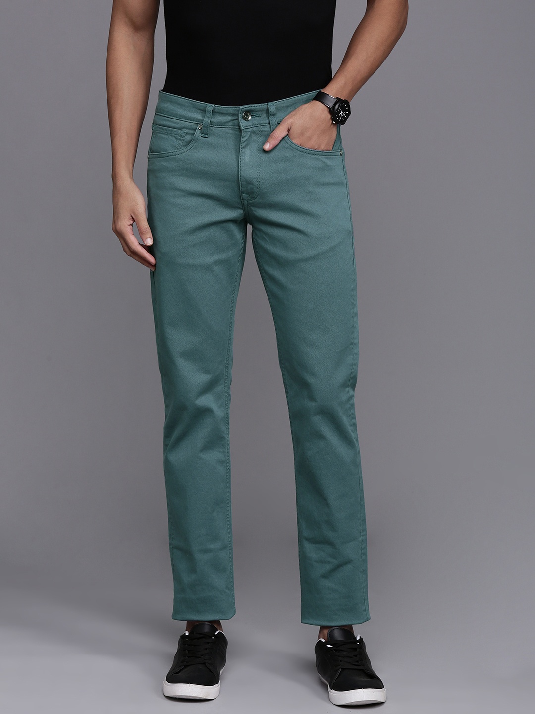 

Louis Philippe Jeans Men Slim Fit Jeans, Teal