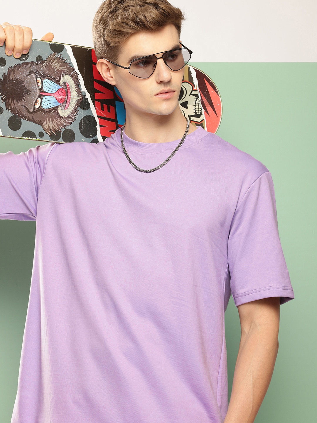 

HOPEPUNK Men Oversized T-shirt, Lavender