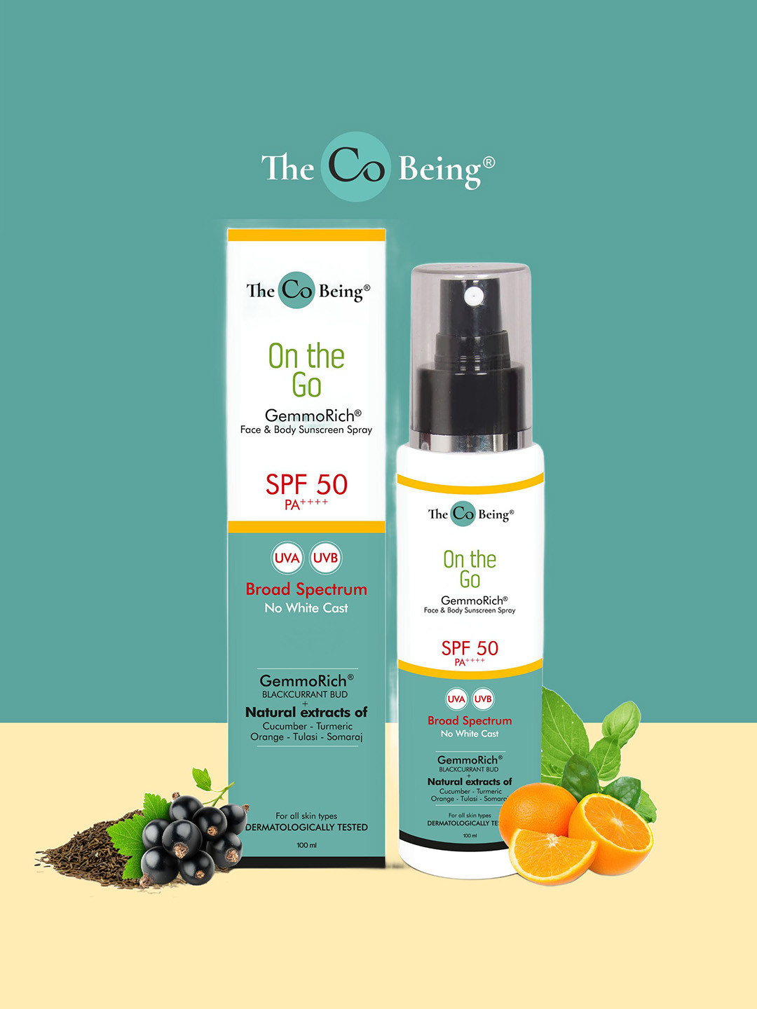 

The Co Being On The Go Sunscreen Spray SPF 50 PA++++ - 100ml, White