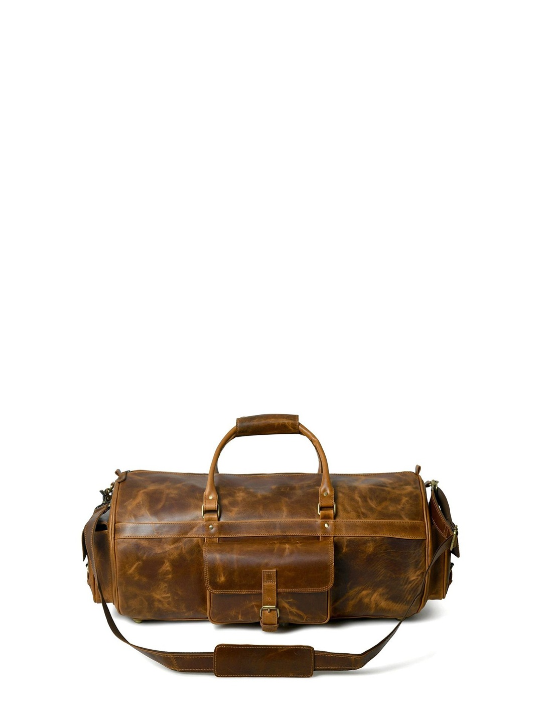 

MaheTri Printed Medium Duffel Bag, Brown