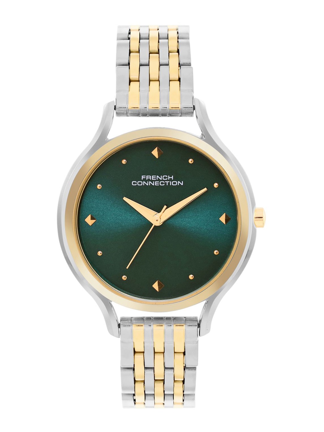 

French Connection Women Embellished Dial & Stainless Steel Straps Analogue Watch FCN096NTM, Green
