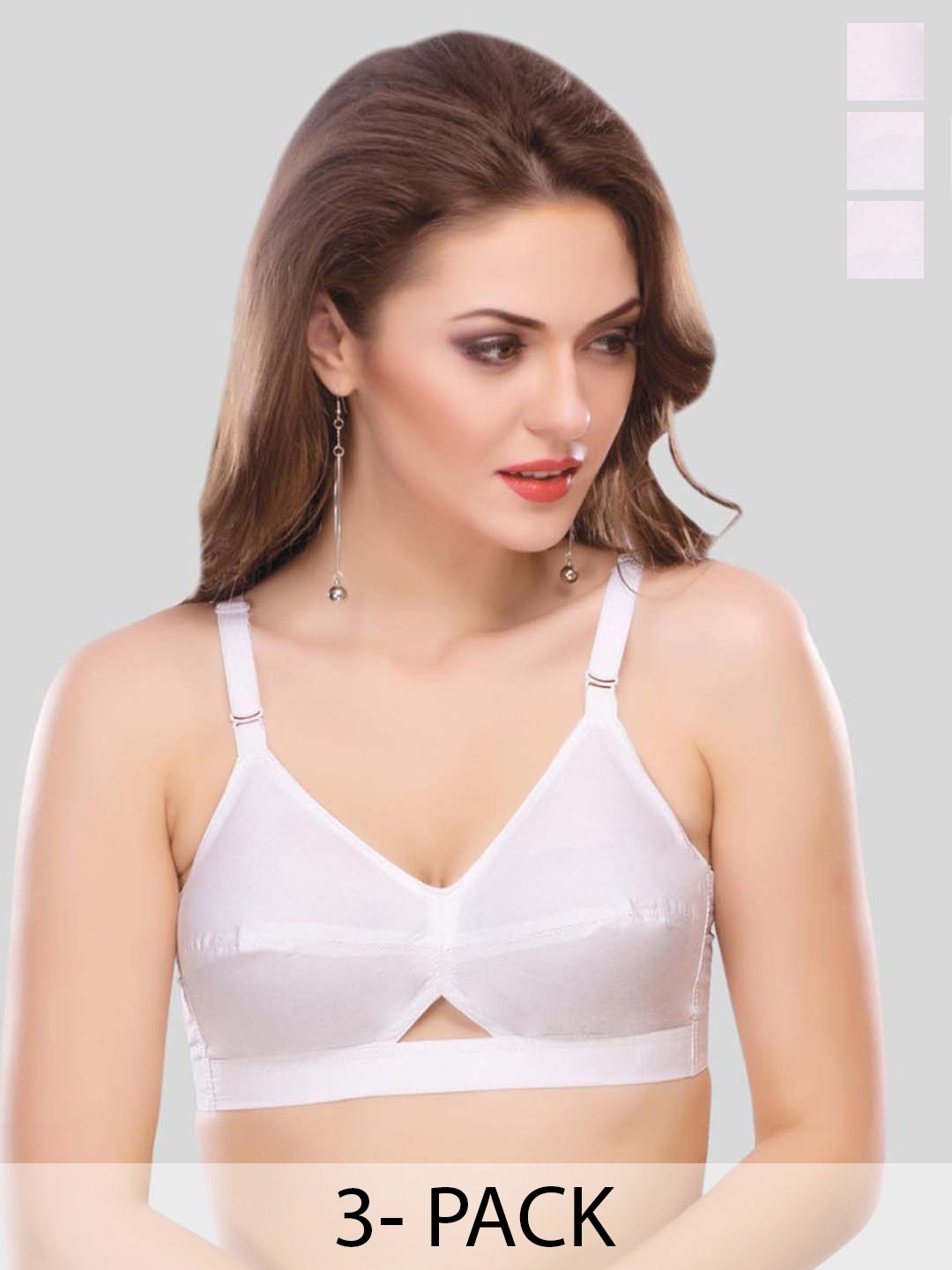 

Aimly Pack of 3 Full Coverage Cotton Everyday Bra, White