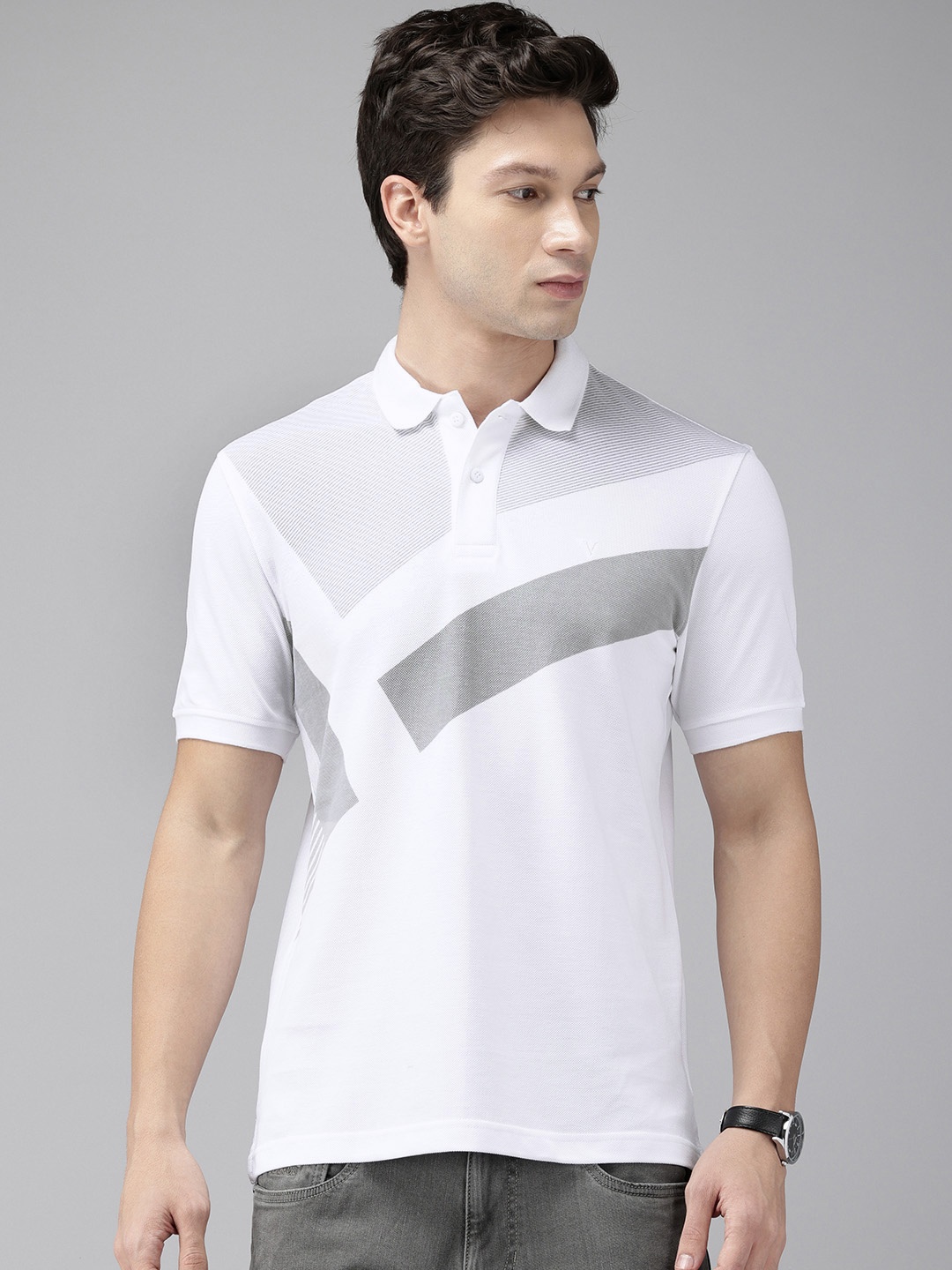 

Van Heusen Sport Printed Polo Collar Pure Cotton T-shirt, White