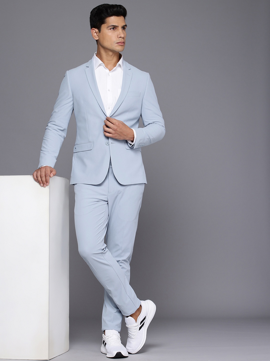 

Louis Philippe Ath.Work Super Slim Fit 2 Piece Suit, Blue