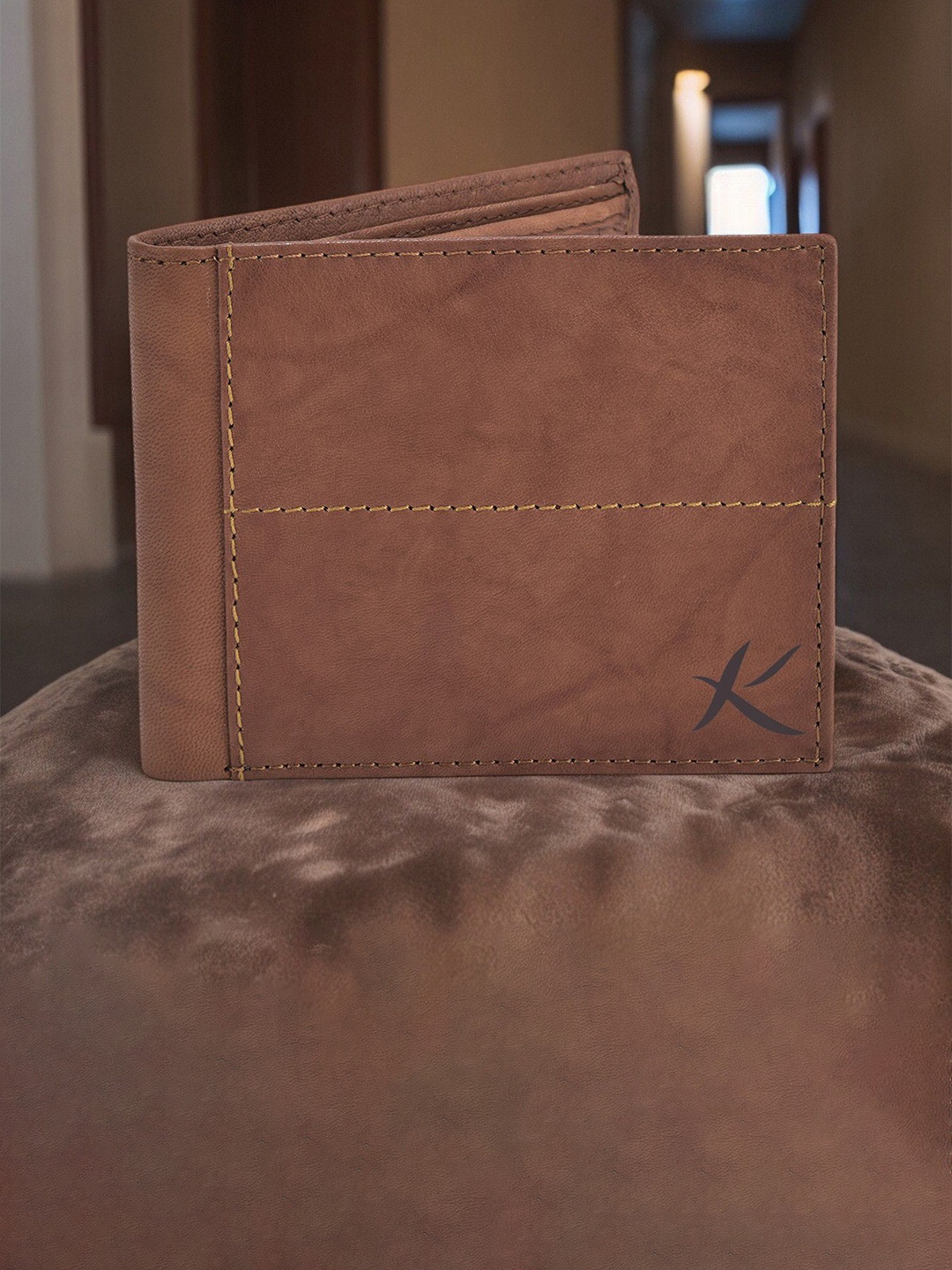 

Kastner Men Leather Two Fold Wallet, Tan