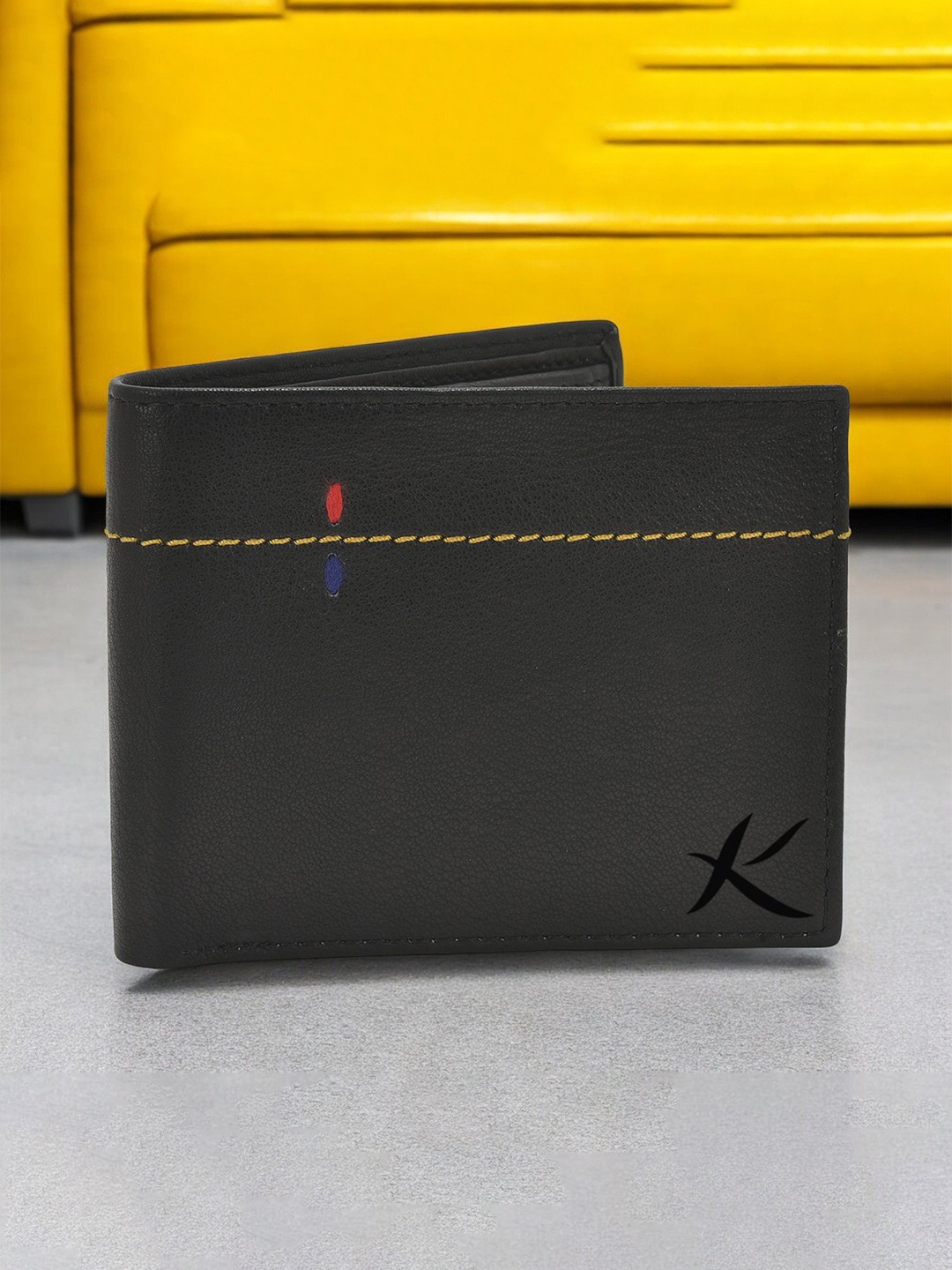 

Kastner Men Leather Two Fold Wallet, Black