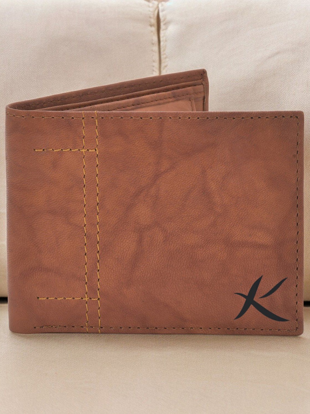 

Kastner Men Leather Two Fold Wallet, Tan