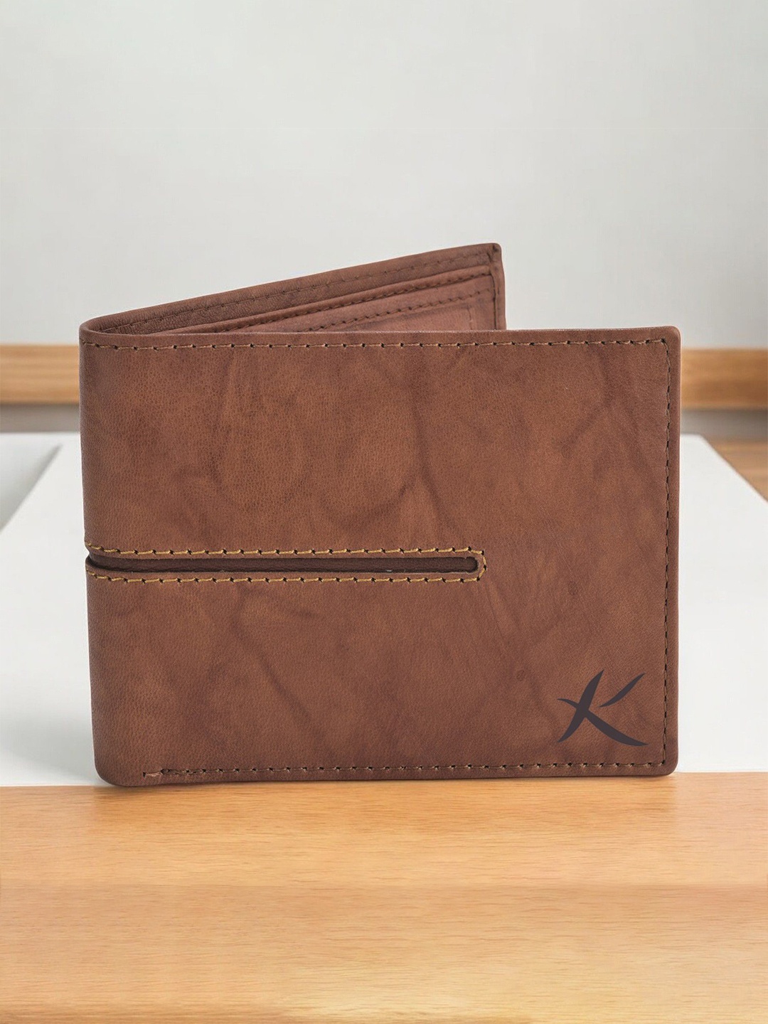 

Kastner Men Leather Two Fold Wallet, Tan