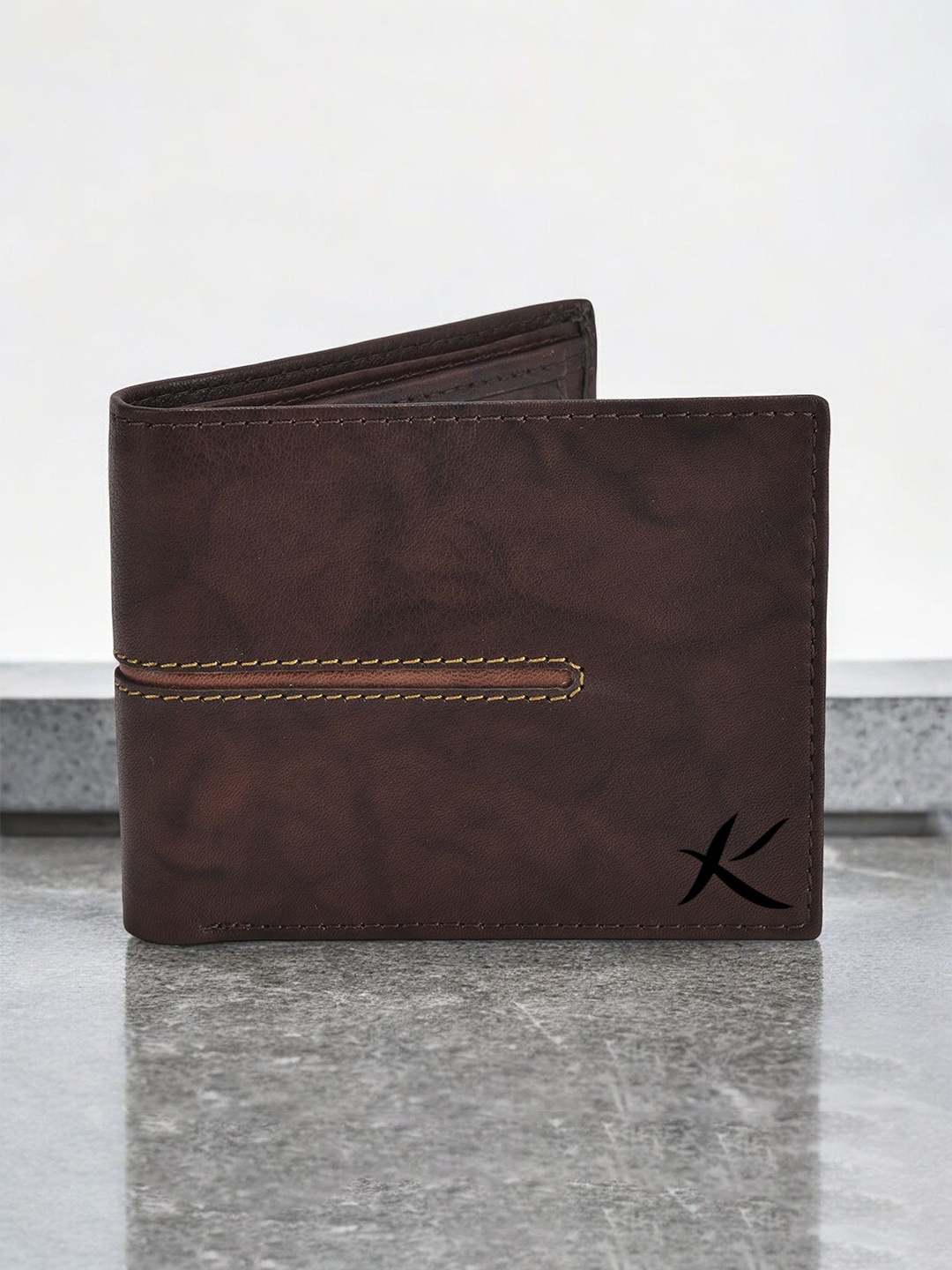 

Kastner Men Leather Two Fold Wallet, Brown