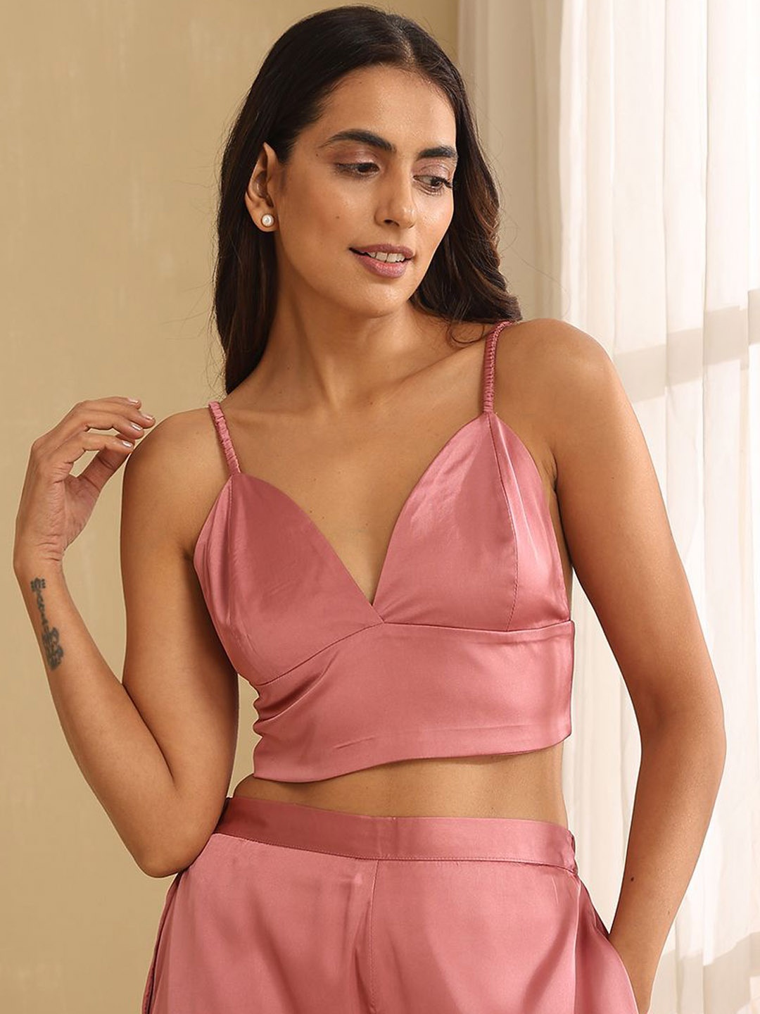 

indy Raaga Bralette Crop Top, Pink