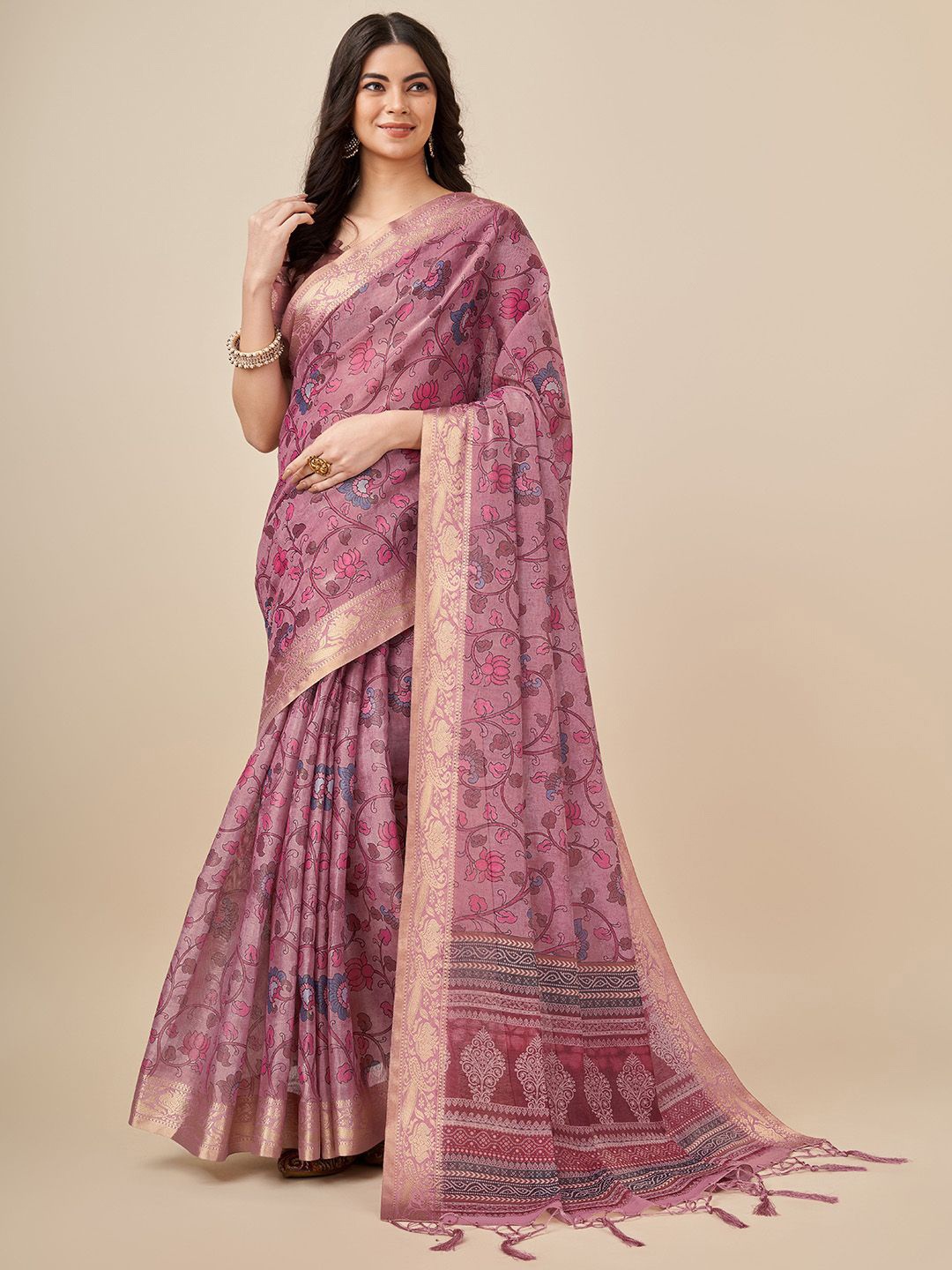 

Ishin Ethnic Motifs Kanjeevaram Saree, Lavender