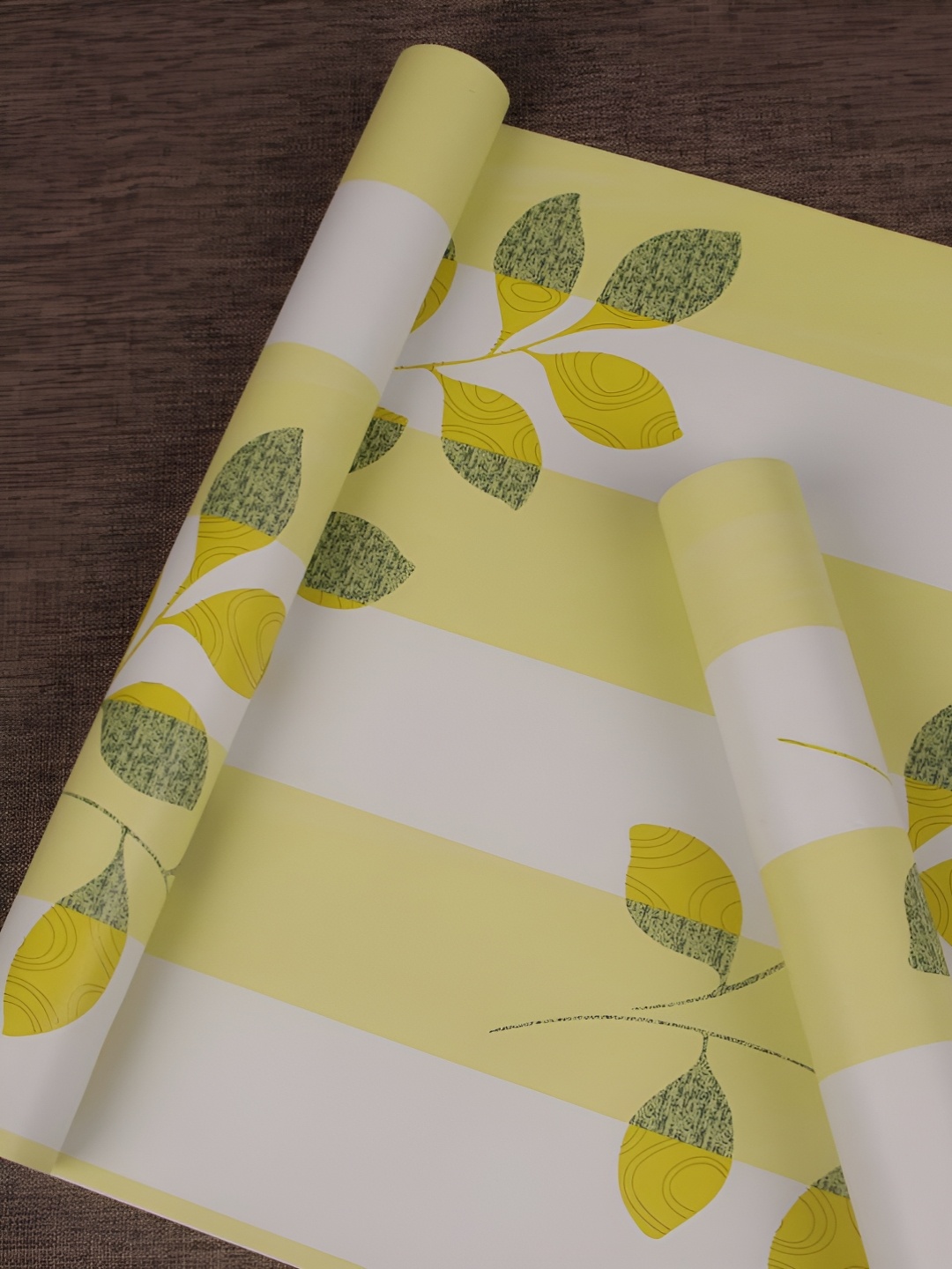 

Aura Green & White Printed Self Adhesive Wall Sticker, Lime green