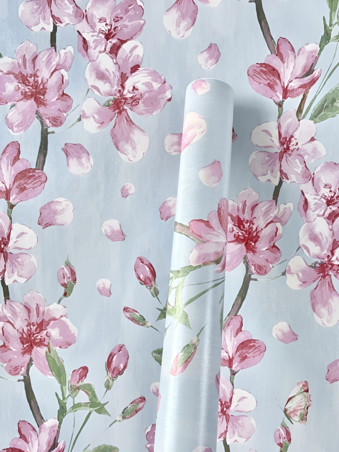 

Aura Blue & Pink Floral Printed 3D Self Adhesive Wall Sticker